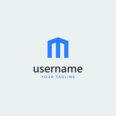 letter m logo design modern for all business template