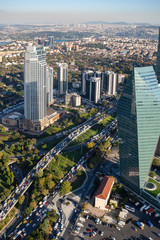 Obraz premium Beautiful view of the modern district of Istanbul