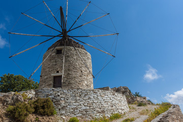 The old windmill on Naxos island, Greece