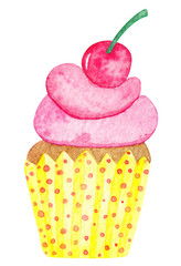 watercolor cupcake