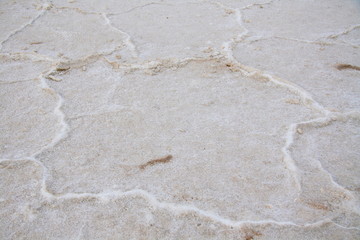 Badwater Basin panoramic view in Death Valley National Park is the lowest point in North America