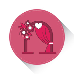  Wedding arch line icon