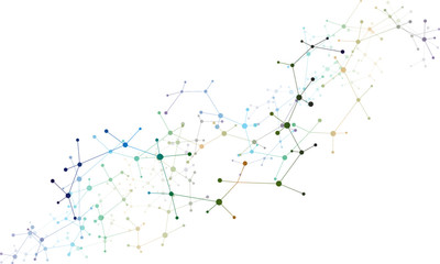 Structure molecule and communication. Dna, atom, neurons. Scientific background for medicine, science technology chemistry.