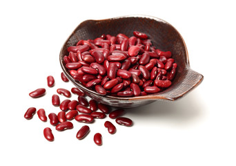 Red Beans stock photo，kidney bean on white background.