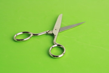 sewing scissors on colorful background