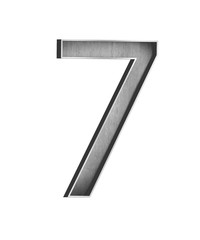  wooden letter with metal outer frame NUMBER 7