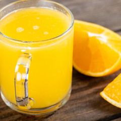 orange juice in glass