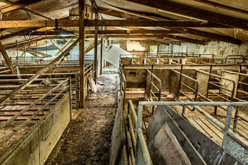 Ruin of empty sow barn