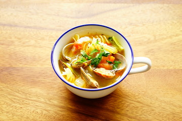 アサリのミネストローネ