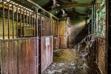 abandoned horse stable