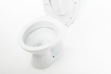 modern ceramic clean toilet bowl isolated on white