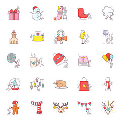 Pack Of Celebration Flat Icons 