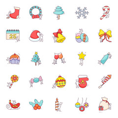 Pack Of Christmas Flat Icons 