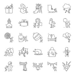 Pack Of Celebration Line Icons 
