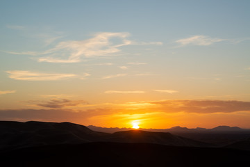 Sunset in Sahara, Morocco