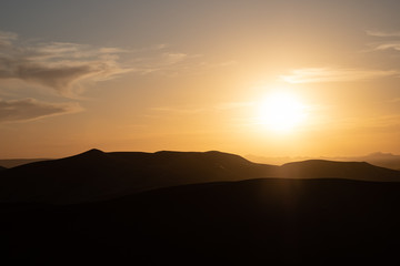 Sunset in Sahara, Morocco