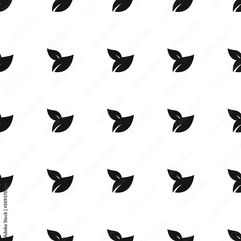 Poster simple leaves seamless pattern background