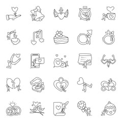 Love Line Vectors Icons Pack 