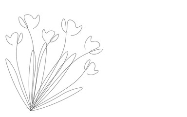 Flowers background, floral banner vector illustration