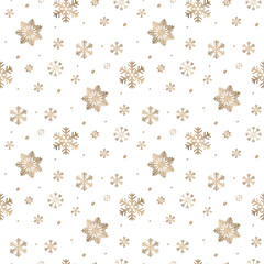 seamless snowflakes pattern and background vector illustration