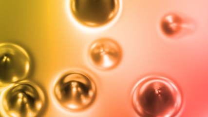 orange liquid abstract background convex bubble