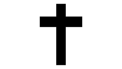  cross icon, basic shape, black and white, 