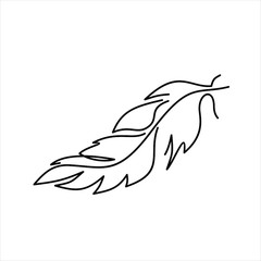 Feather icon .Element In Trendy Style.