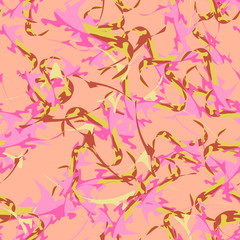Obraz na płótnie Canvas UFO camouflage of various shades of yellow, pink, brown and violet colors