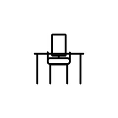 work chair and Desk. business icons vector