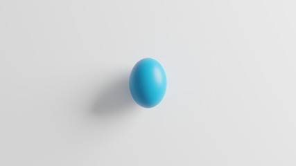LIght blue easter eggs on white background
