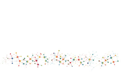 Structure molecule and communication. Dna, atom, neurons. Scientific background for medicine, science technology chemistry.