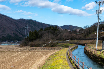 山里を流れる農業用水