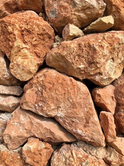 Pattern of decorative stone wall background.Stone wall texture. random size stone wall.Background of stone wall.