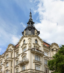 Fototapeta na wymiar The Siroka street. Prague, Czech Republic.