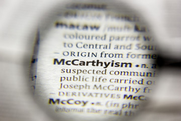The word or phrase McCarthyism in a dictionary.