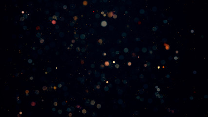 holiday background with coloured glowing particles