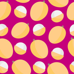 Vector seamless pattern with longan. For design packaging, textile, background, design postcards and posters.