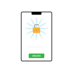 Unlock Mobile Phone Flat Icon