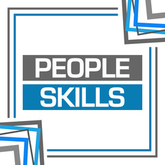 People Skills Blue Grey Random Borders Square 