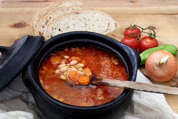 Traditional Turkish style haricot bean