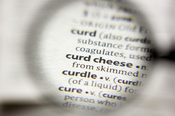 The word or phrase Curd cheese in a dictionary.