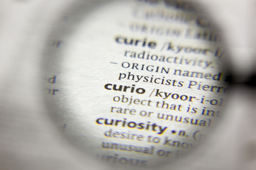The word or phrase Curio in a dictionary.