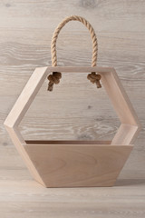 Basket with rope handle