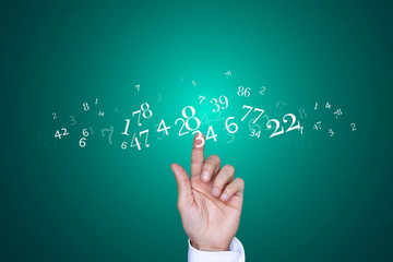 dito, mano, ricercatore, matematica, cifre, numeri, 