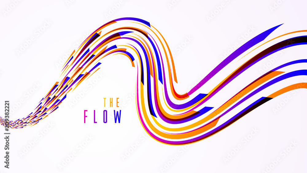 Poster 3d abstract dynamic lines in motion vector background, technology or science theme abstraction desig