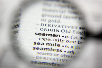 The word or phrase Seaman in a dictionary.