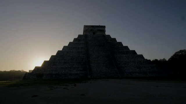 Chichen Itza ruins in Mexico, Observatory, ball court and pyramid