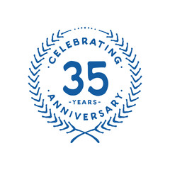 35 years design template. 35th logo. Vector and illustration.