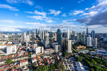 aerial view of kuala lumpur city