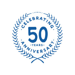 50 years design template. 50th logo. Vector and illustration.